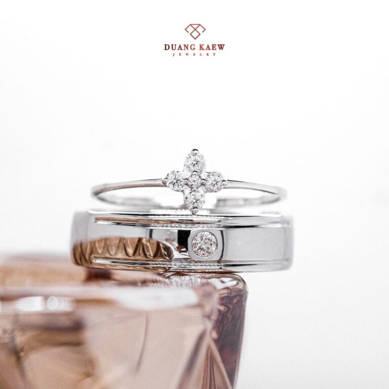 แหวนแต่งงานเพชรดีไซน์สวยจาก Duang Kaew Jewelry